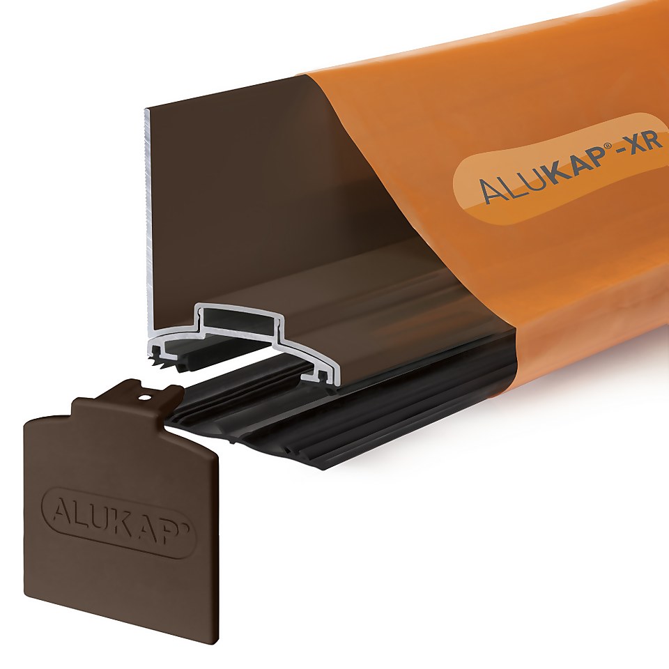 Alukap®-XR 60mm Wall Bar 3.0m  55mm RG Alu E/Cap Brown