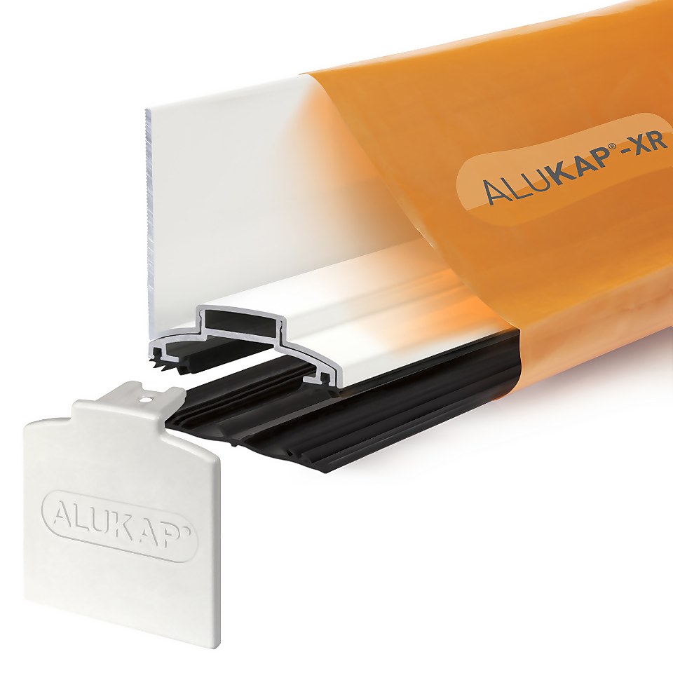 Alukap®-XR 60mm Wall Bar 4.8m  55mm RG Alu E/Cap White