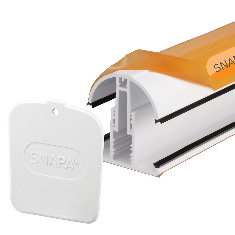 Snapa® Lean-to Bar 10, 16, 25, 32, & 35mm.Inc.Endcp 2m White