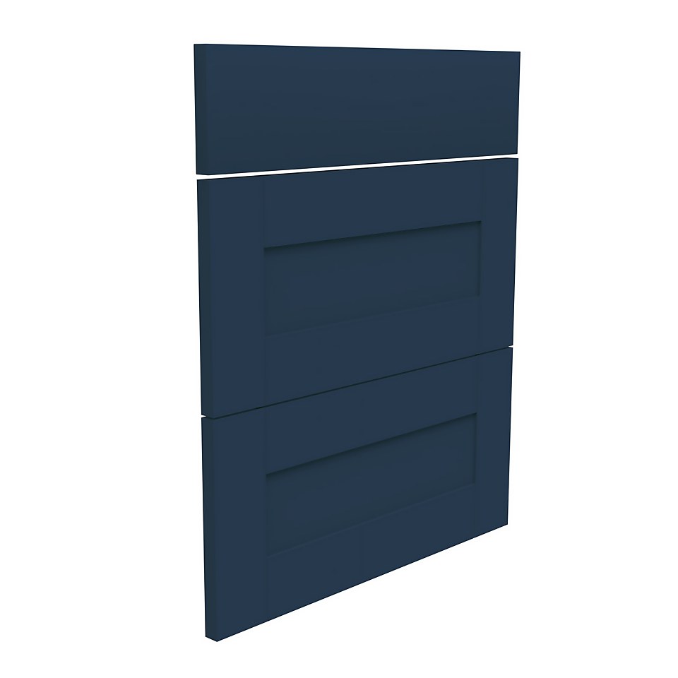 Classic Shaker Kitchen 3 Drawer fronts (W)597mm - Navy