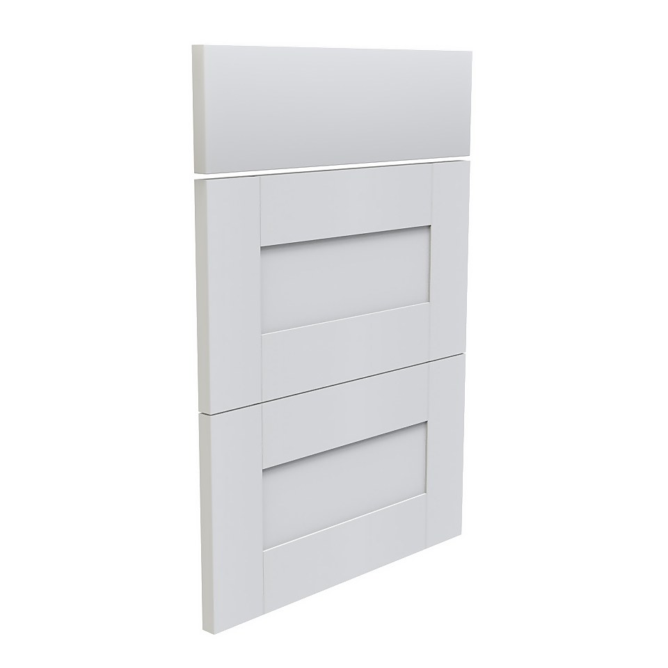 Classic Shaker Kitchen 3 Drawer fronts (W)497mm - Grey