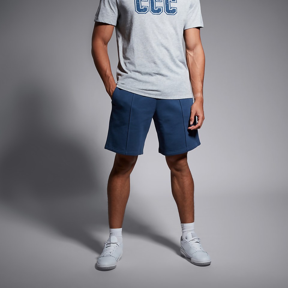 MENS CAPTAINS PIN-TUCK 9IN SHORT BLUE
