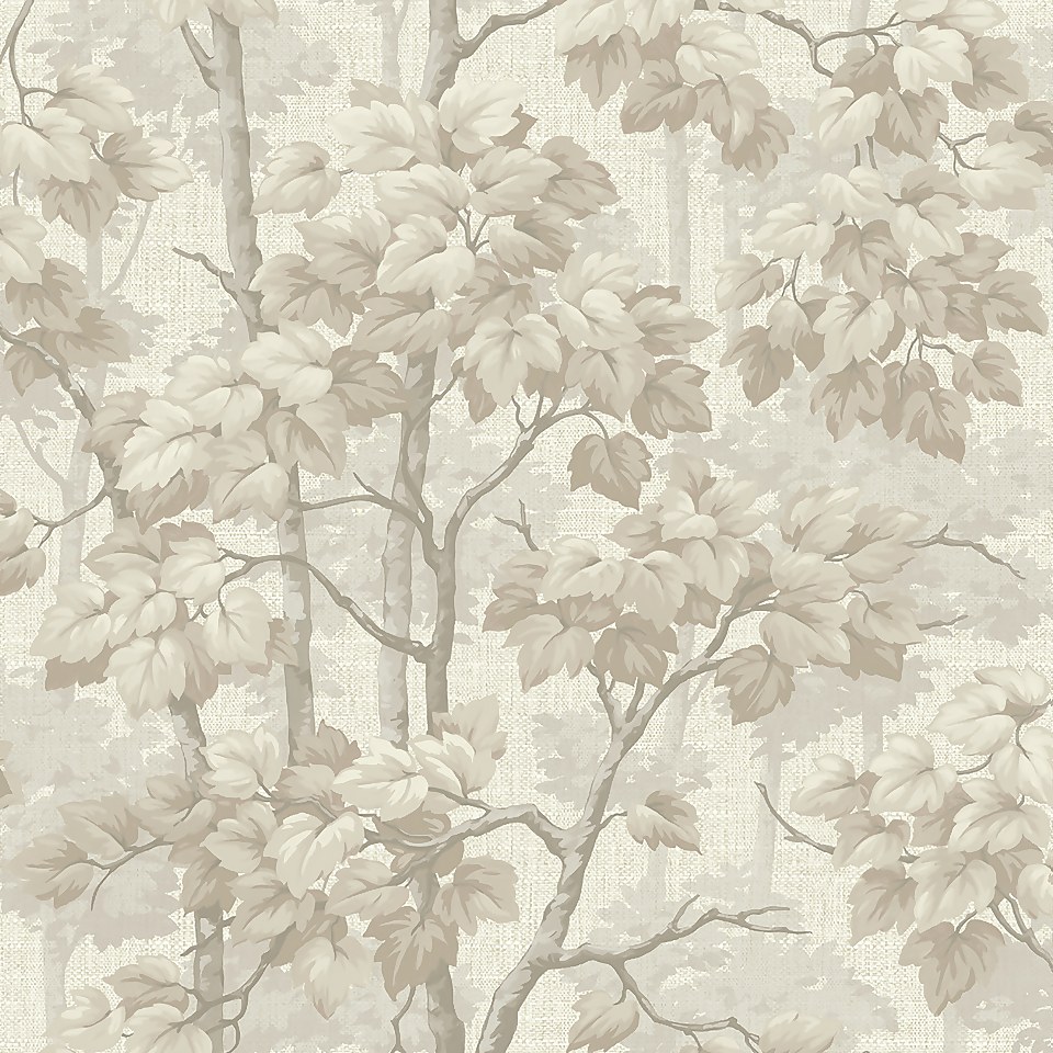 Belgravia Decor Giorgio Tree Beige Textured Wallpaper