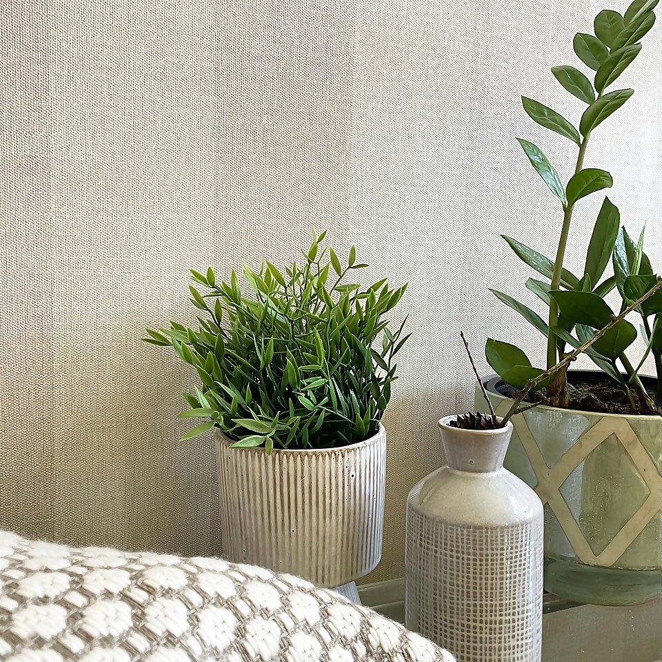 Belgravia Decor Striped Beige Textured Wallpaper Homebase