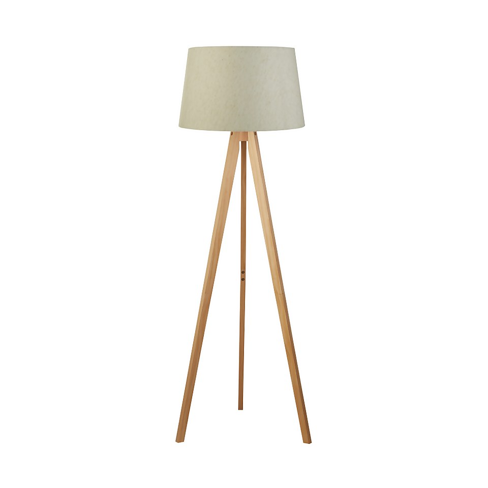The Wooden Tripod Floor Lamp