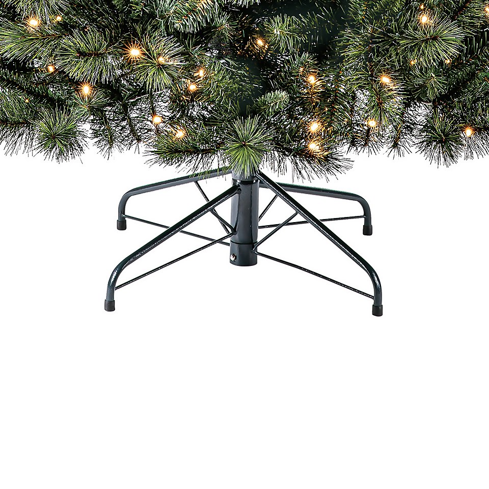 7ft Vermont Pine Pre-lit Artificial Christmas Tree | Homebase