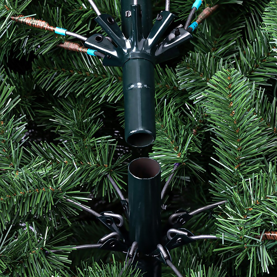 7ft Scandinavian Pine Pre-lit Artificial Christmas Tree