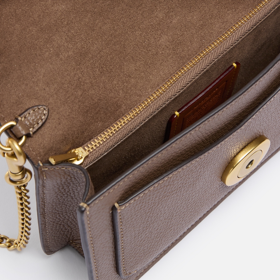 Coach Tabby Chain Leather Clutch Bag