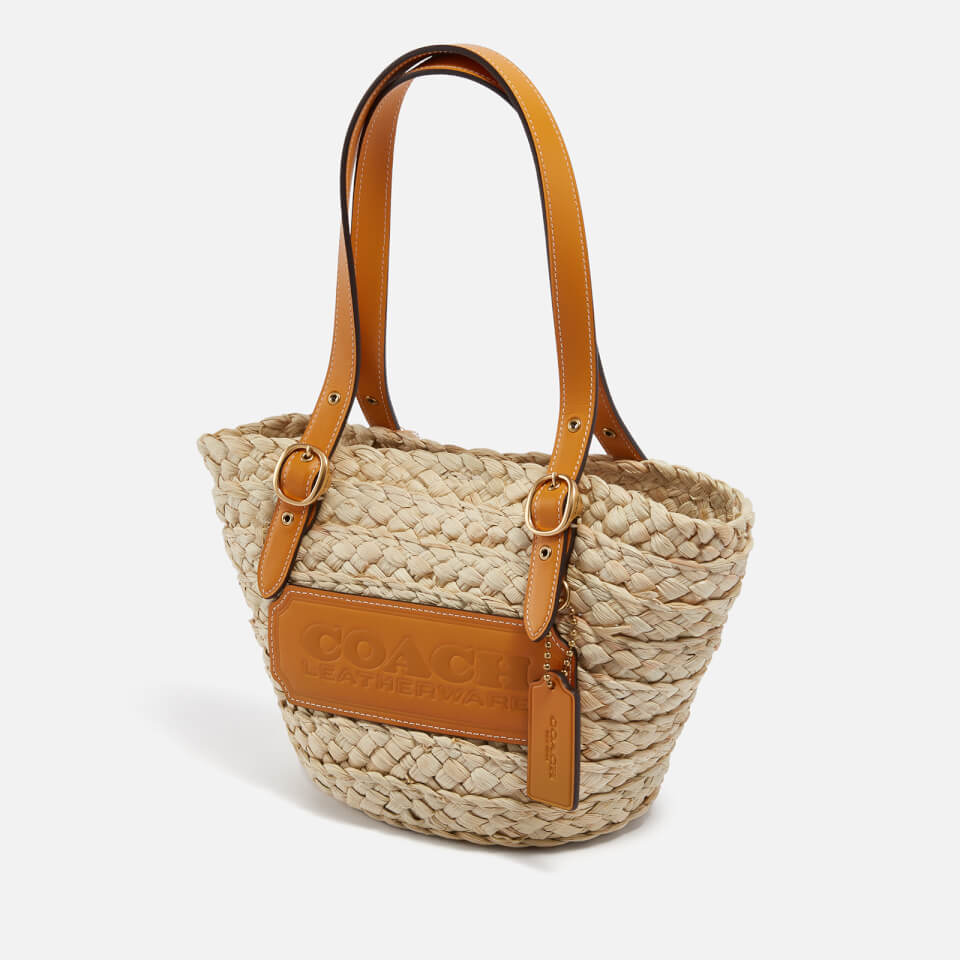 Coach Structured 16 Straw Tote Bag