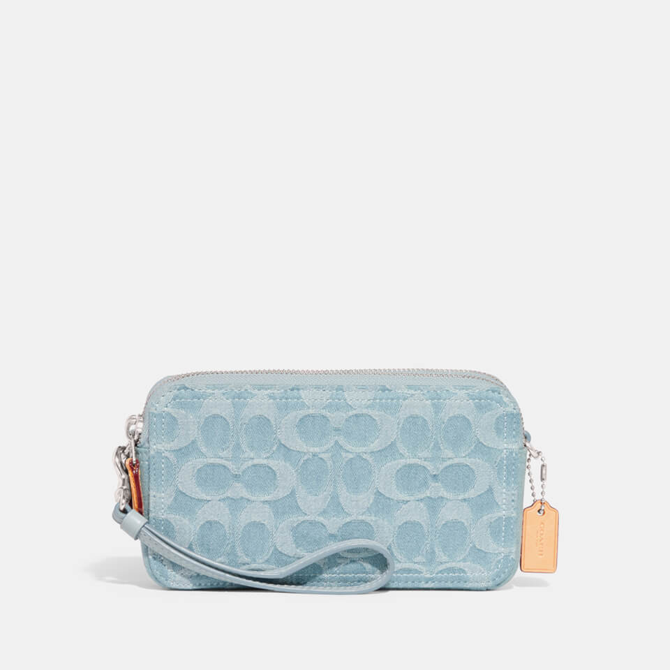 Coach Signature Kira Washed Denim Cross Body Bag