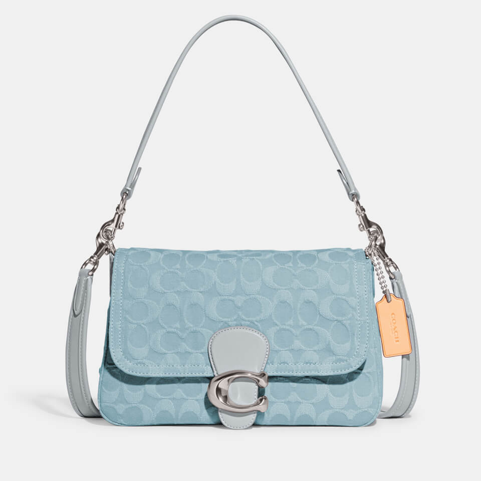 Coach Washed Denim and Leather Soft Tabby Shoulder Bag