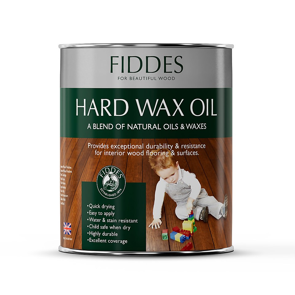 Fiddes Hard Wax Oil Dead Matt Clear - 1L