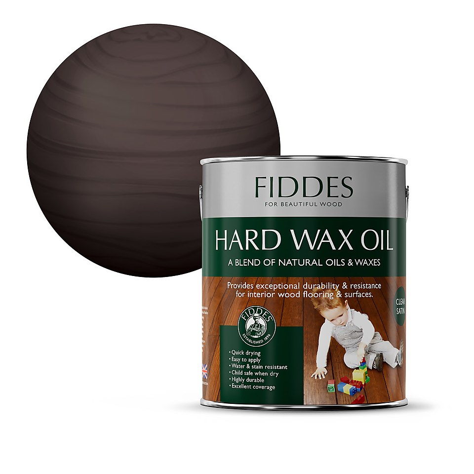 Fiddes Hard Wax Oil Onyx Black - 2.5L