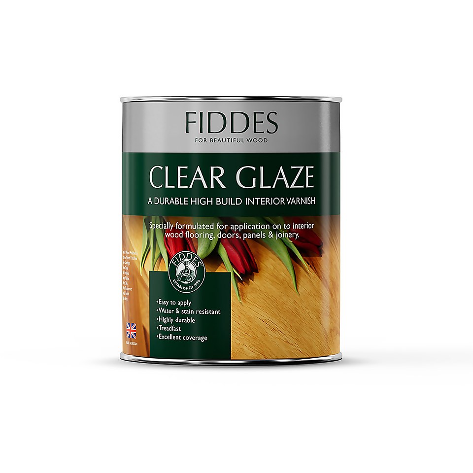 Fiddes Clear Glaze Matt Wood Varnish - 1L