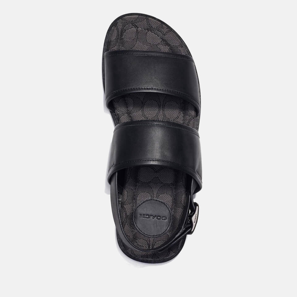 Coach charm cheap leather sandal