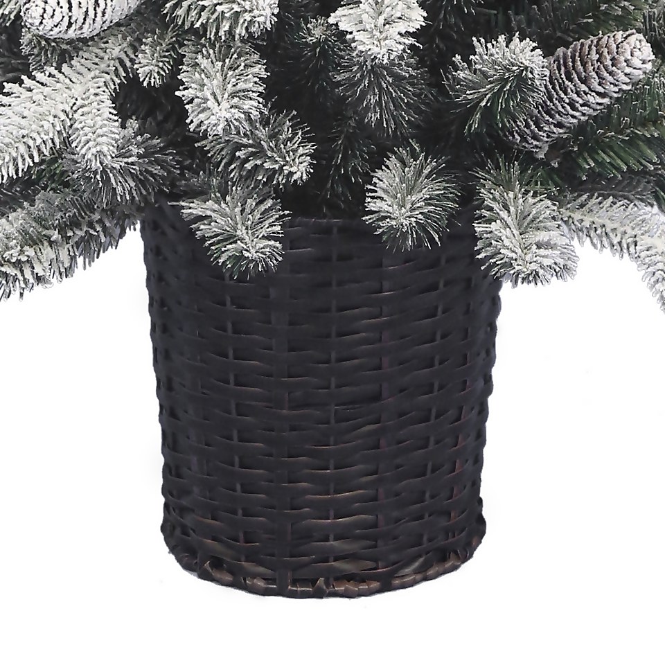 3ft 5in Mixed Tip Flocked Artificial Christmas Tree Homebase