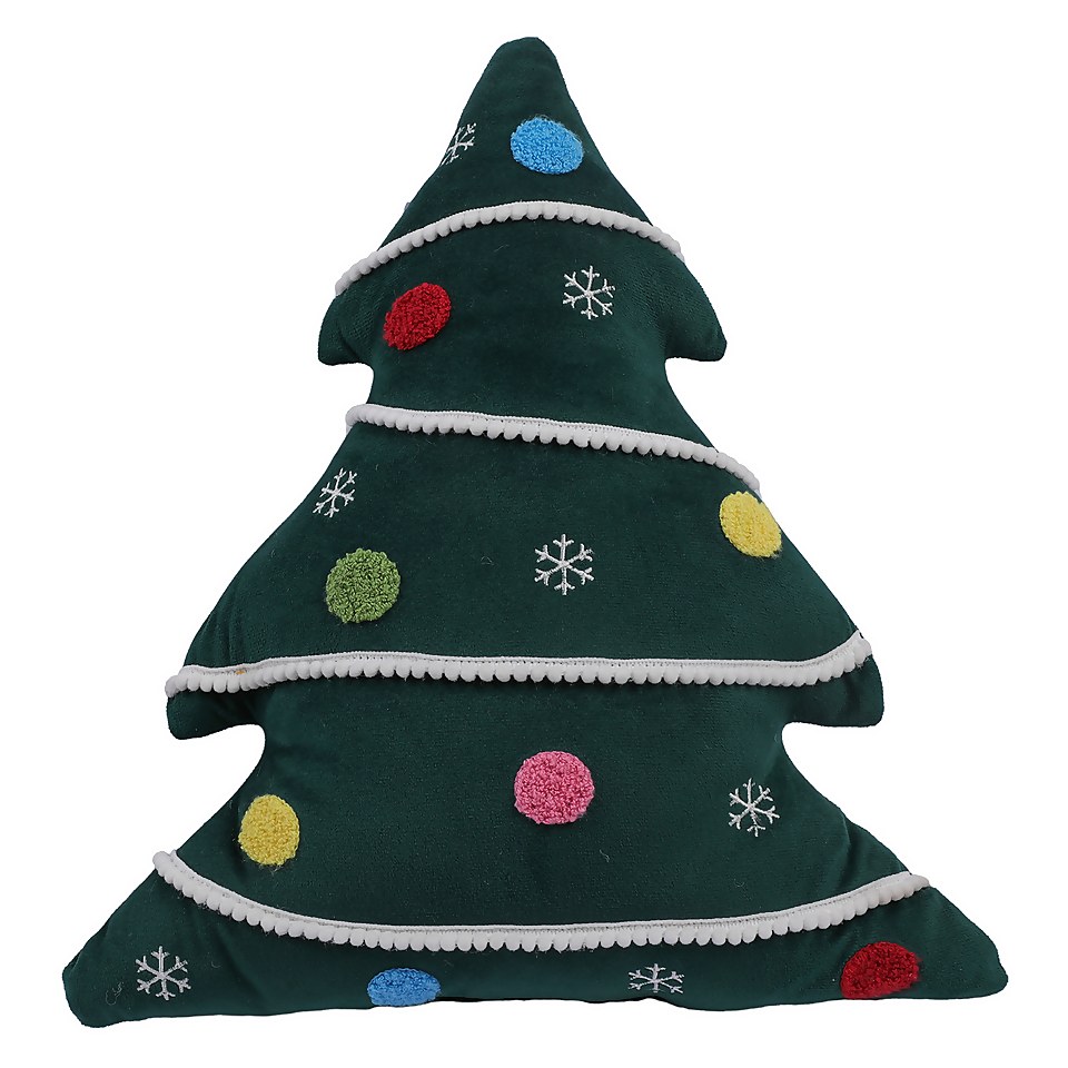 Christmas Tree Shaped Cushion Homebase