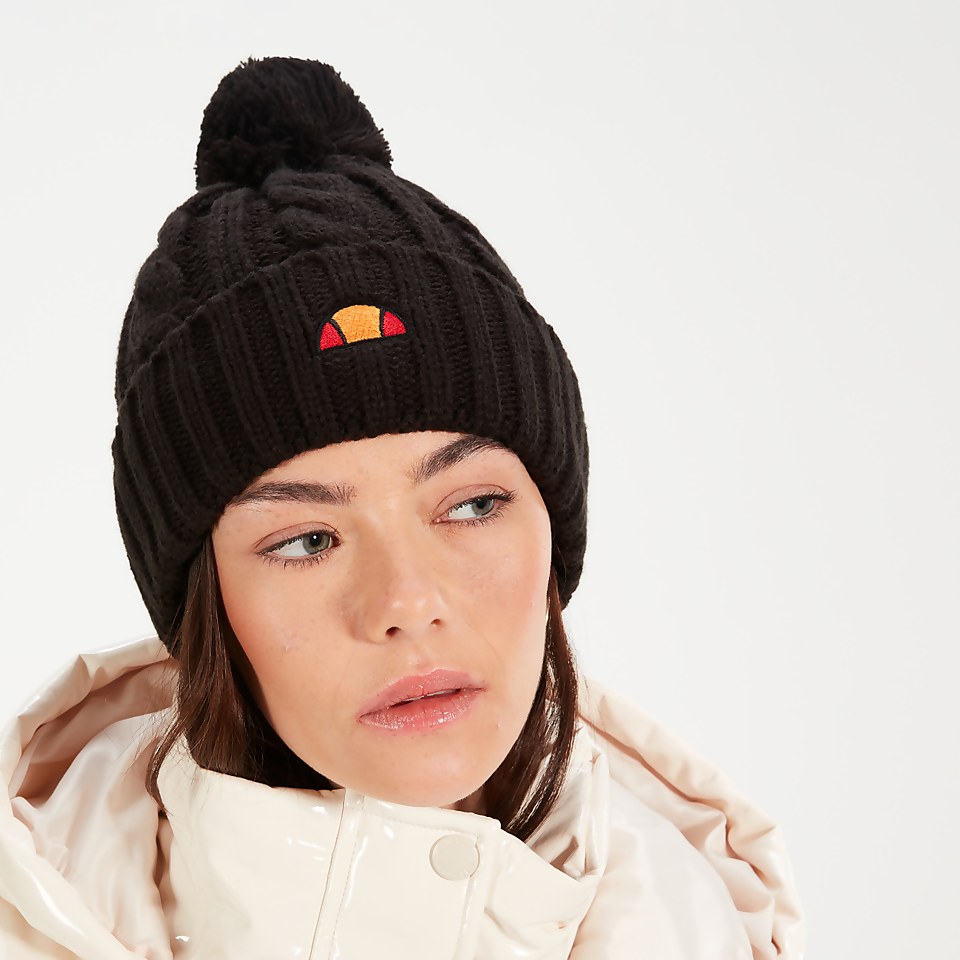 Bommelmütze Hanna für Damen, Schwarz