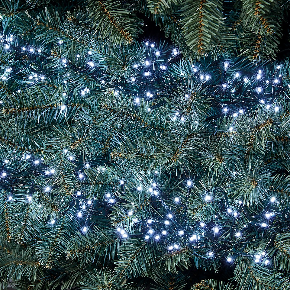 500 LED Timer Cluster String Christmas Tree Lights Bright White