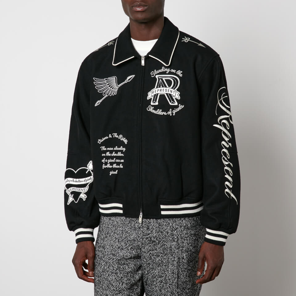 REPRESENT Cherub Wool-Blend Varsity Jacket - S | Coggles