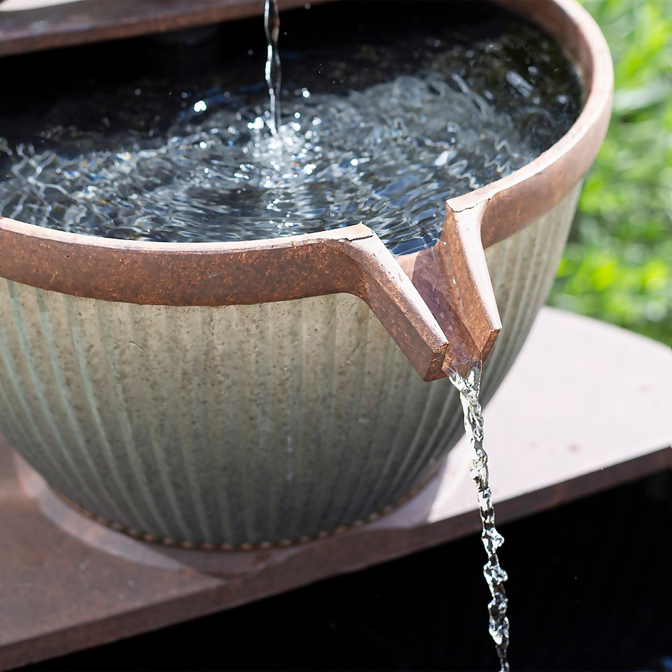 Stylish Fountain Irondale Pours Water Feature