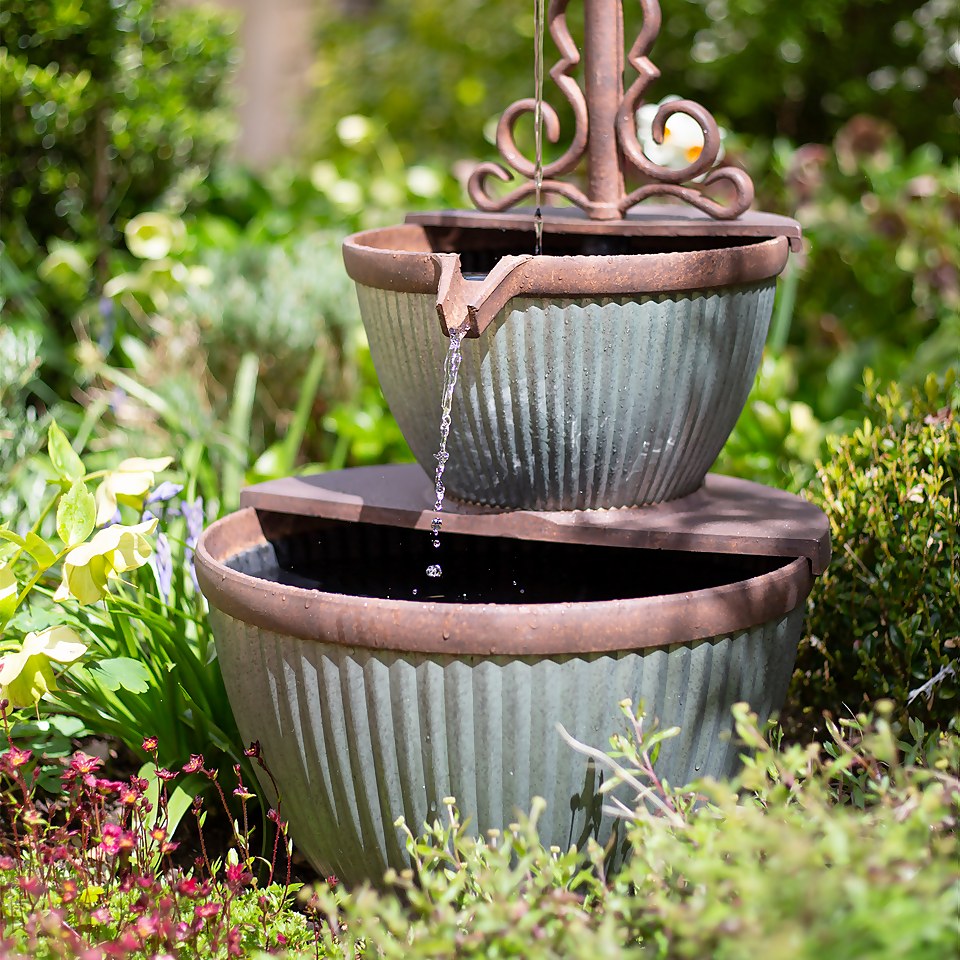 Stylish Fountain Irondale Pours Water Feature