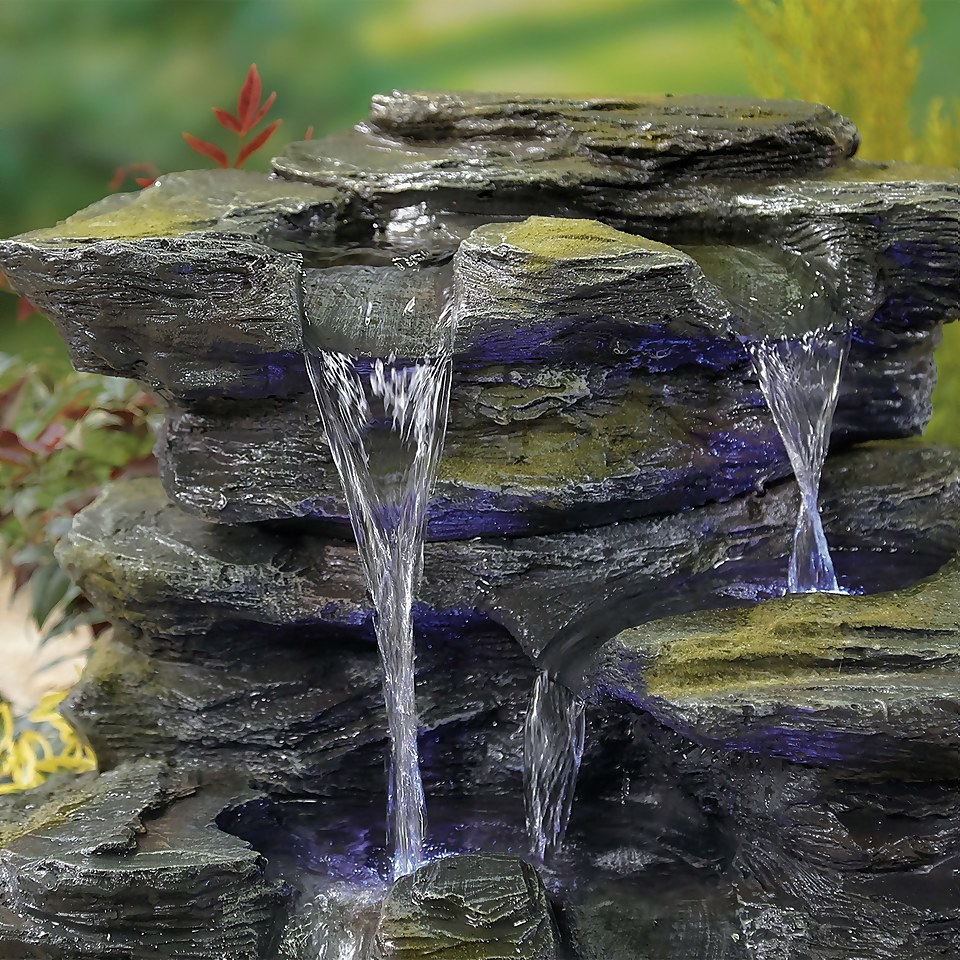 Stylish Fountain Como Springs Water Feature with LEDs