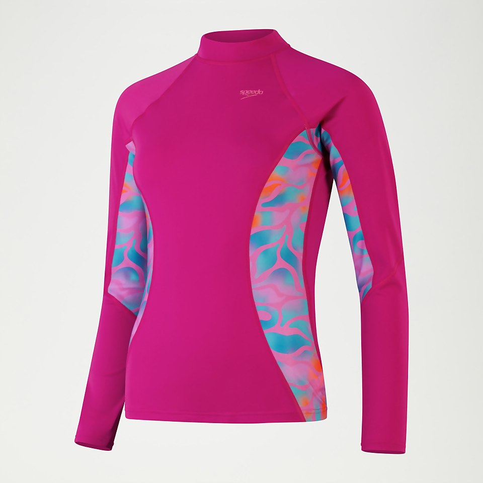 Haut Rash Femme à manches longues imprimé baie/mauve