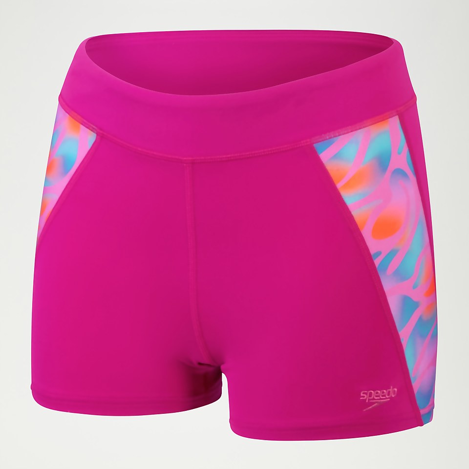 Women's Printed Panel Shorts Berry