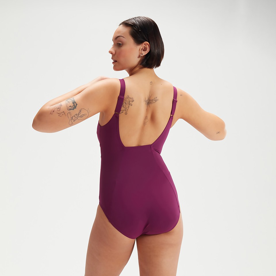 Women's Shaping Printed OpusGem DD+ Swimsuit Berry/Navy