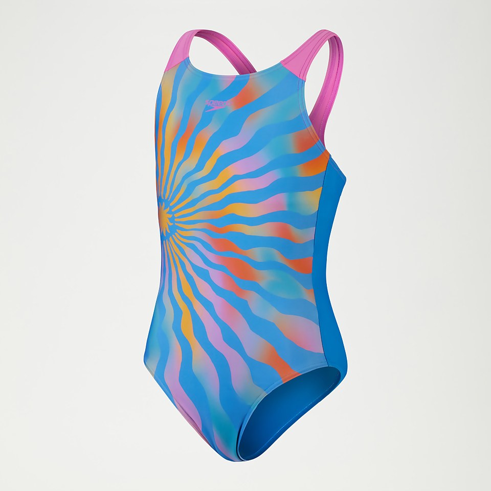 Maillot de bain Fille Pulseback imprimé bleu/mangue