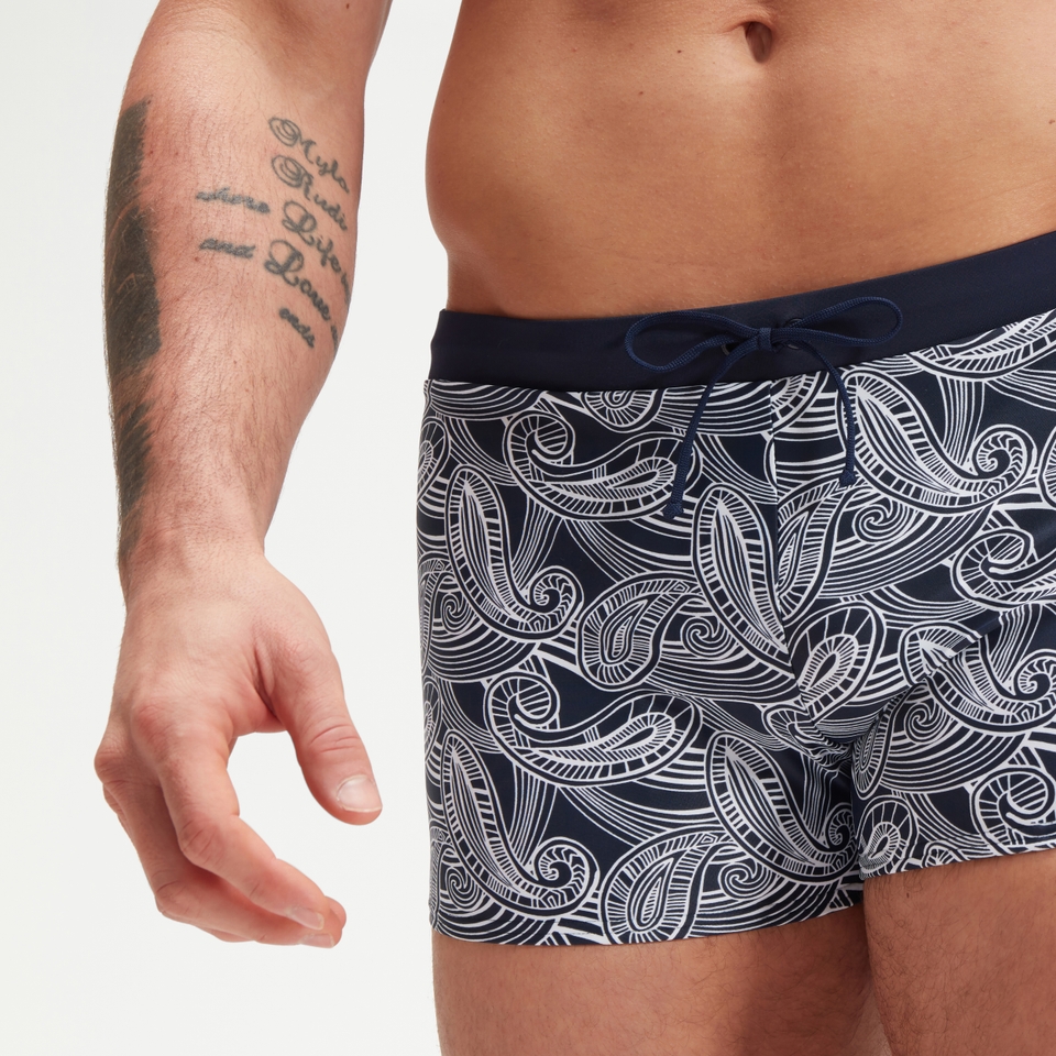 Men's Valmilton Allover Aquashort Navy/White