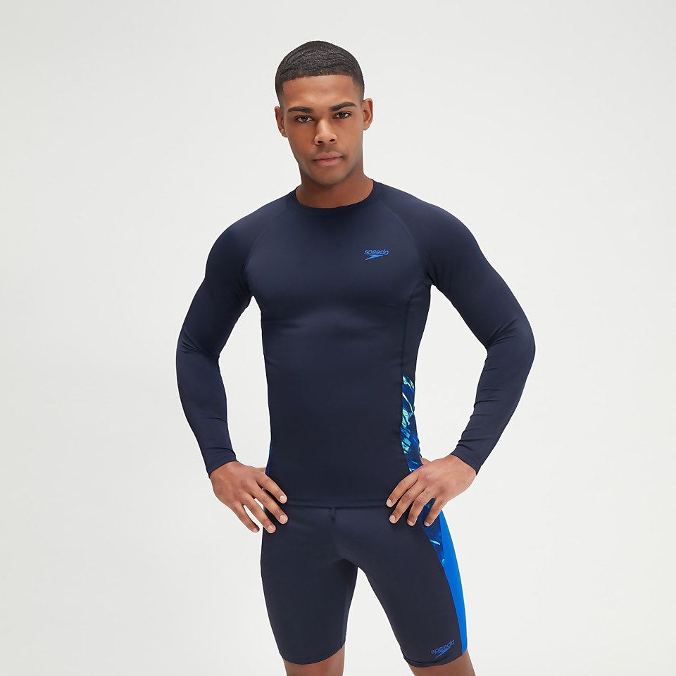 ECO Endurance+ Slice-Rash-Top für Herren Marineblau/Blau