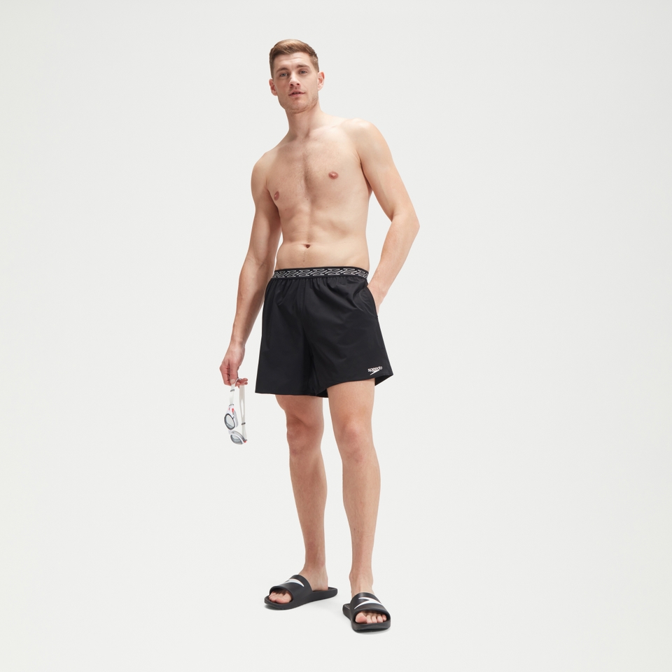 HyperBoom Band-Schwimmshorts 40 cm für Herren Schwarz