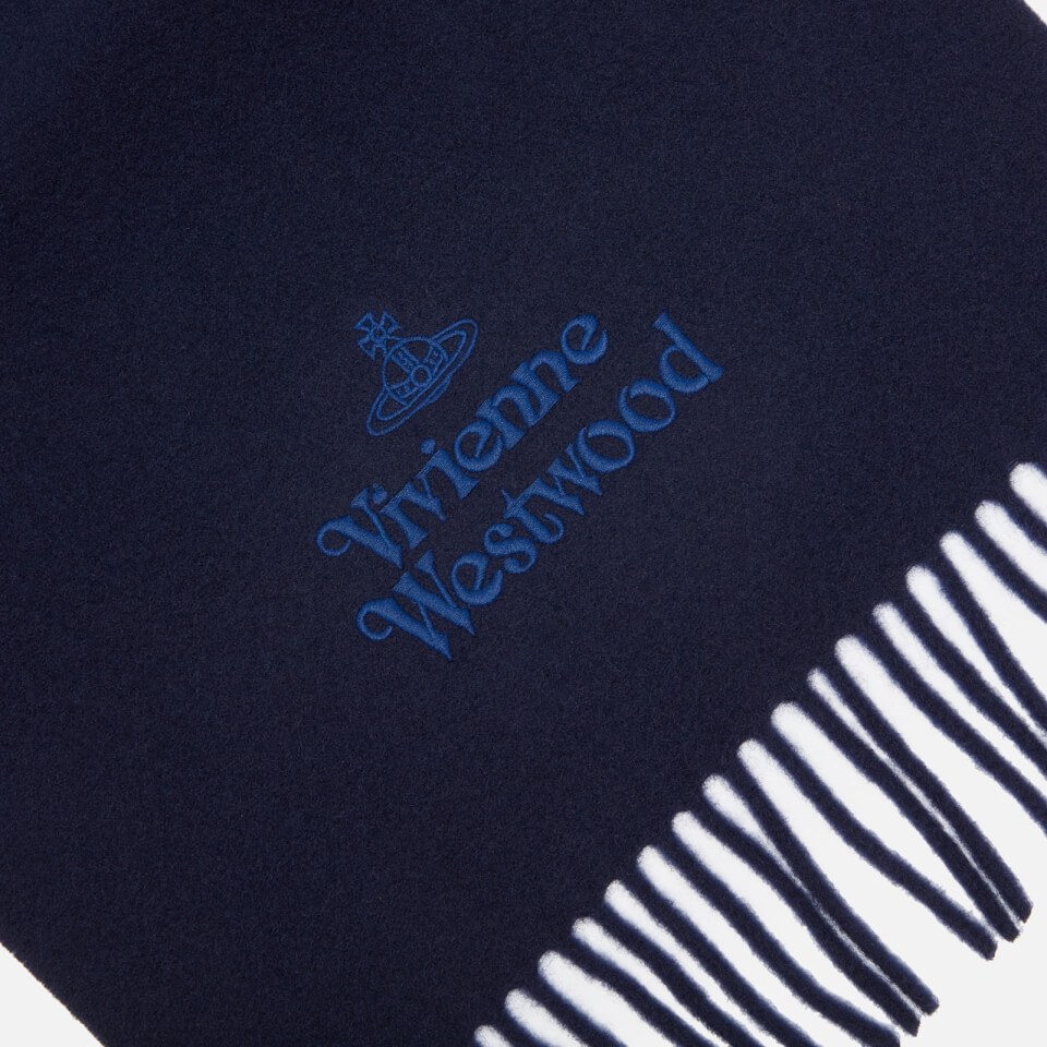 Vivienne Westwood Logo-Embroidered Wool Scarf