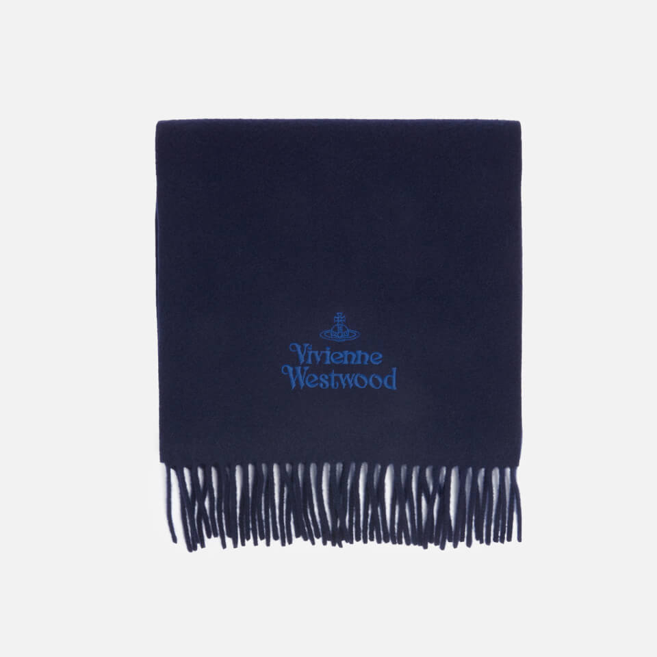 Vivienne Westwood Logo-Embroidered Wool Scarf