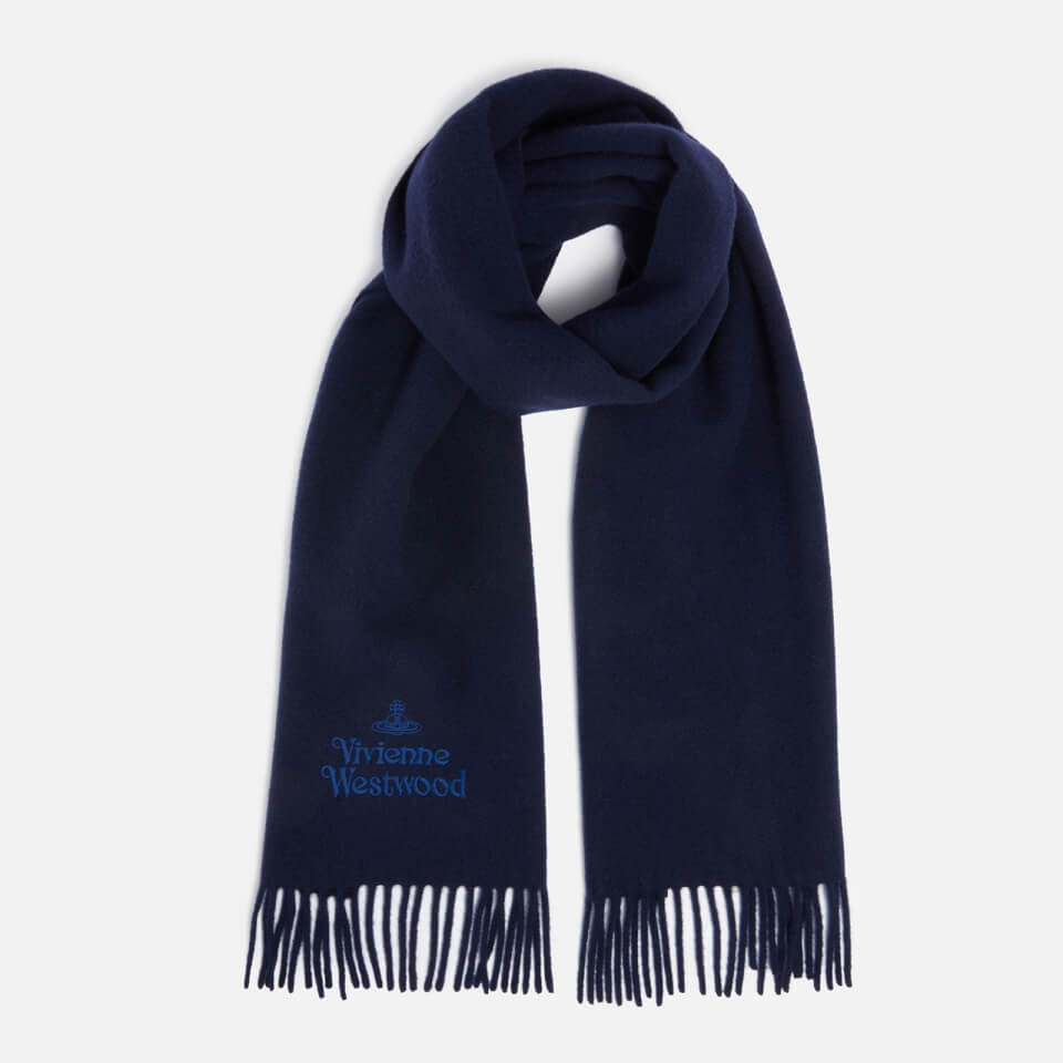 Vivienne Westwood Logo-Embroidered Wool Scarf