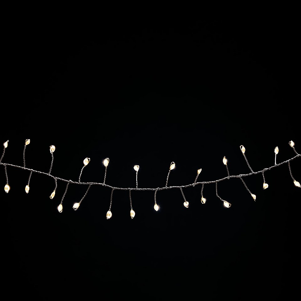 240 Large LED Silver Copper Wire Multifunction Garland Christmas Lights