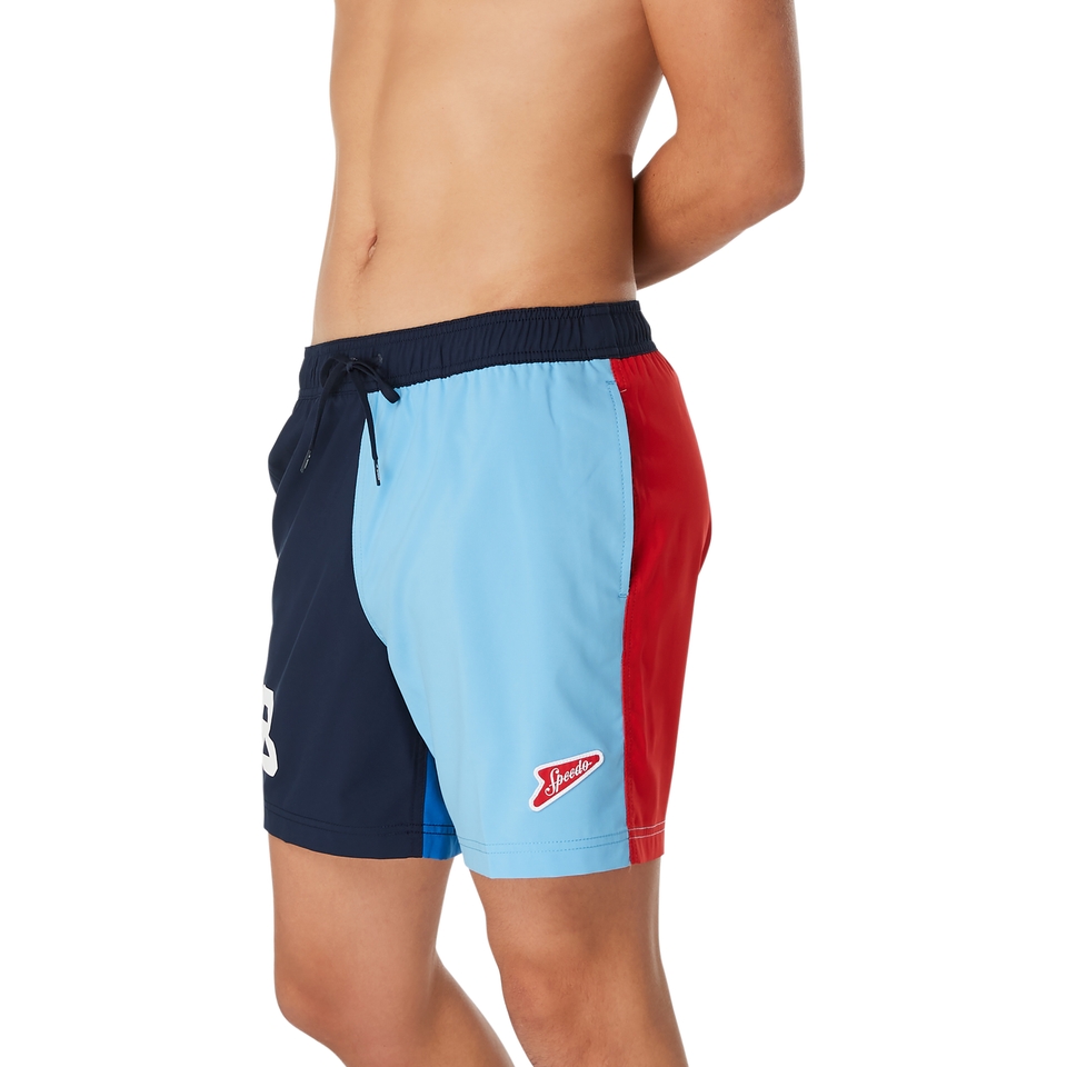Men's Colorblock Redondo Edge 17" Volley Swim Trunks Navy