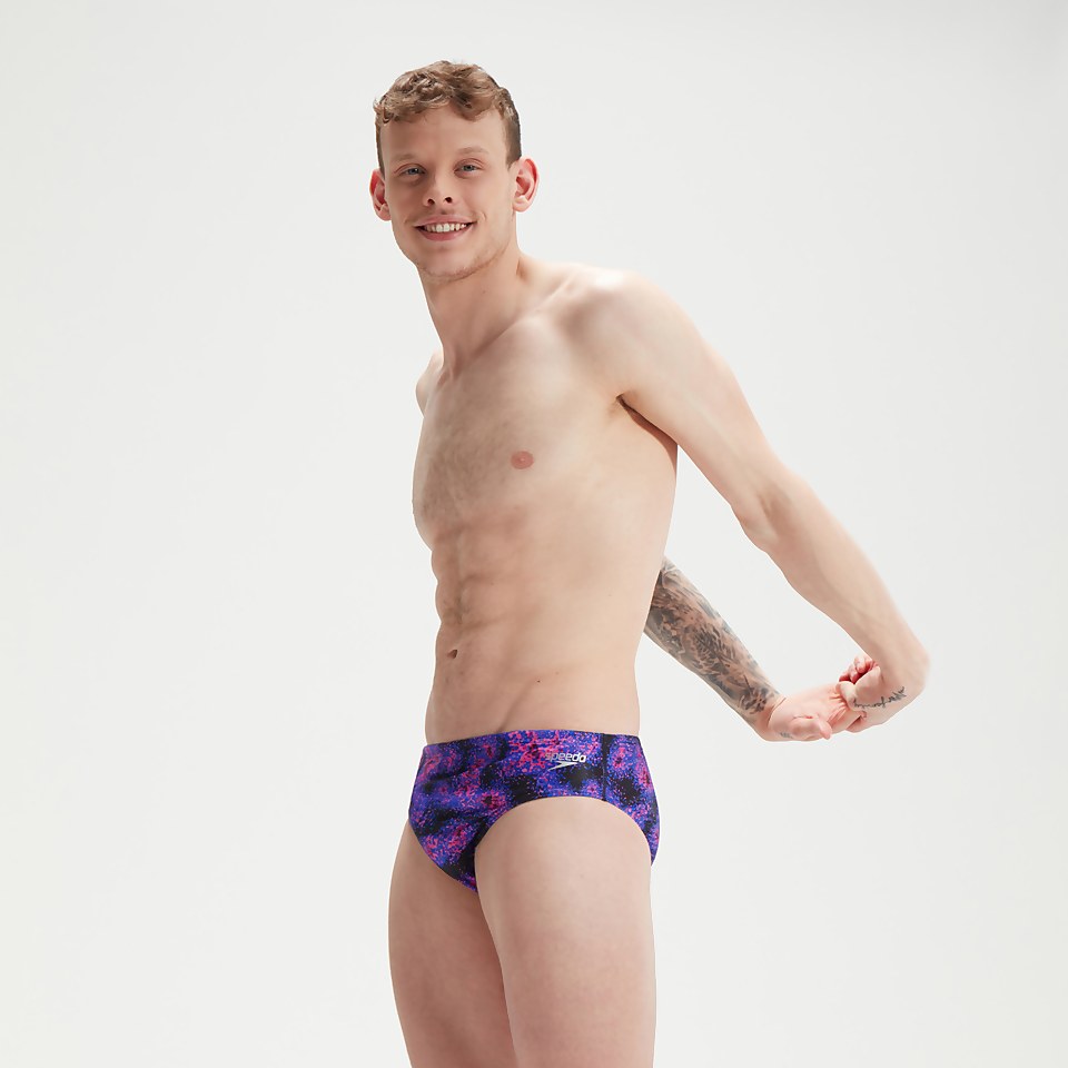 Men's Club Training 8cm Allover Digital Brief Black/Blue
