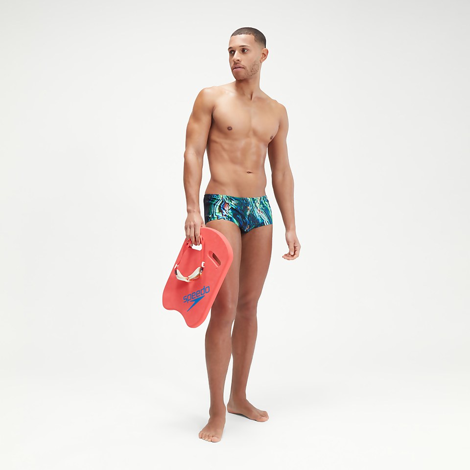 Placement Digital-Badehose 14 cm für Herren Schwarz/Blau