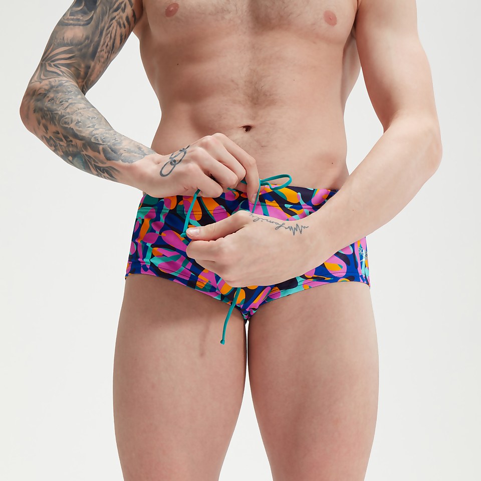 Men's Club Training 13.5cm Allover Digital Brief Blue/Mango