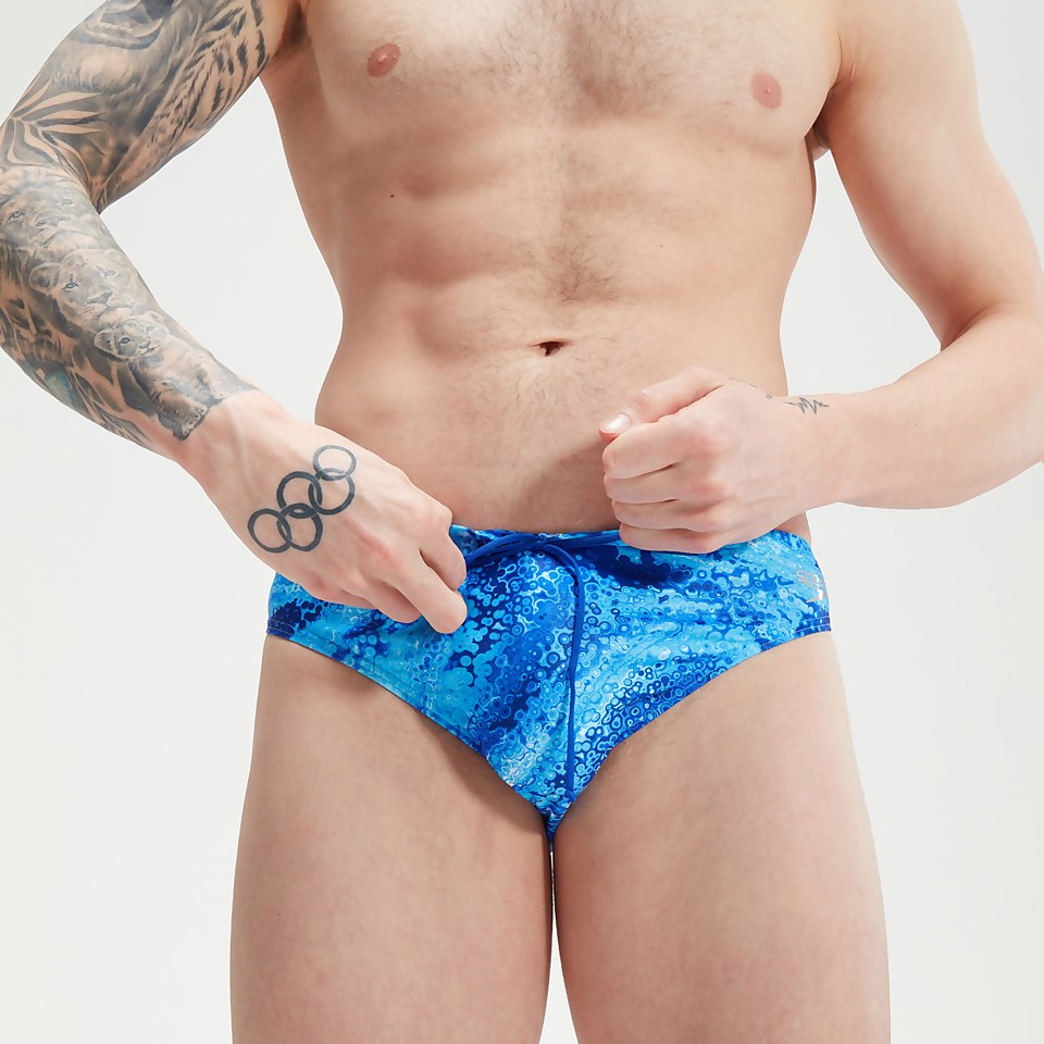 Club Training All-Over Digital-Badehose 5 cm für Herren Blau