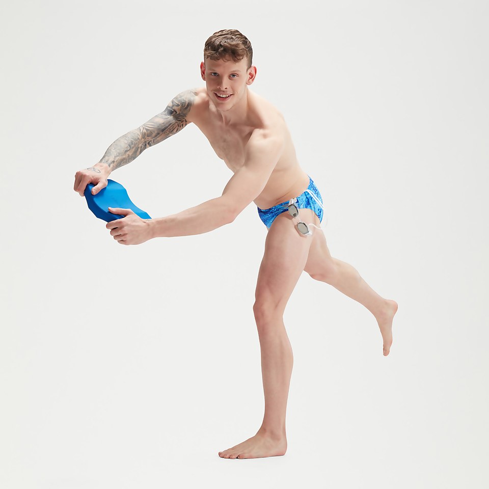 Club Training All-Over Digital-Badehose 5 cm für Herren Blau