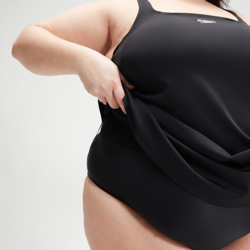 Robe de bain grande taille Femme noir