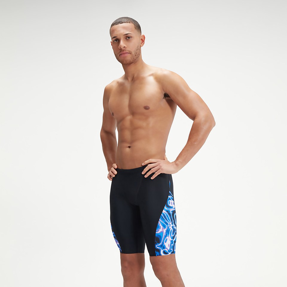 Men's Allover V-Cut Jammer Black/Blue