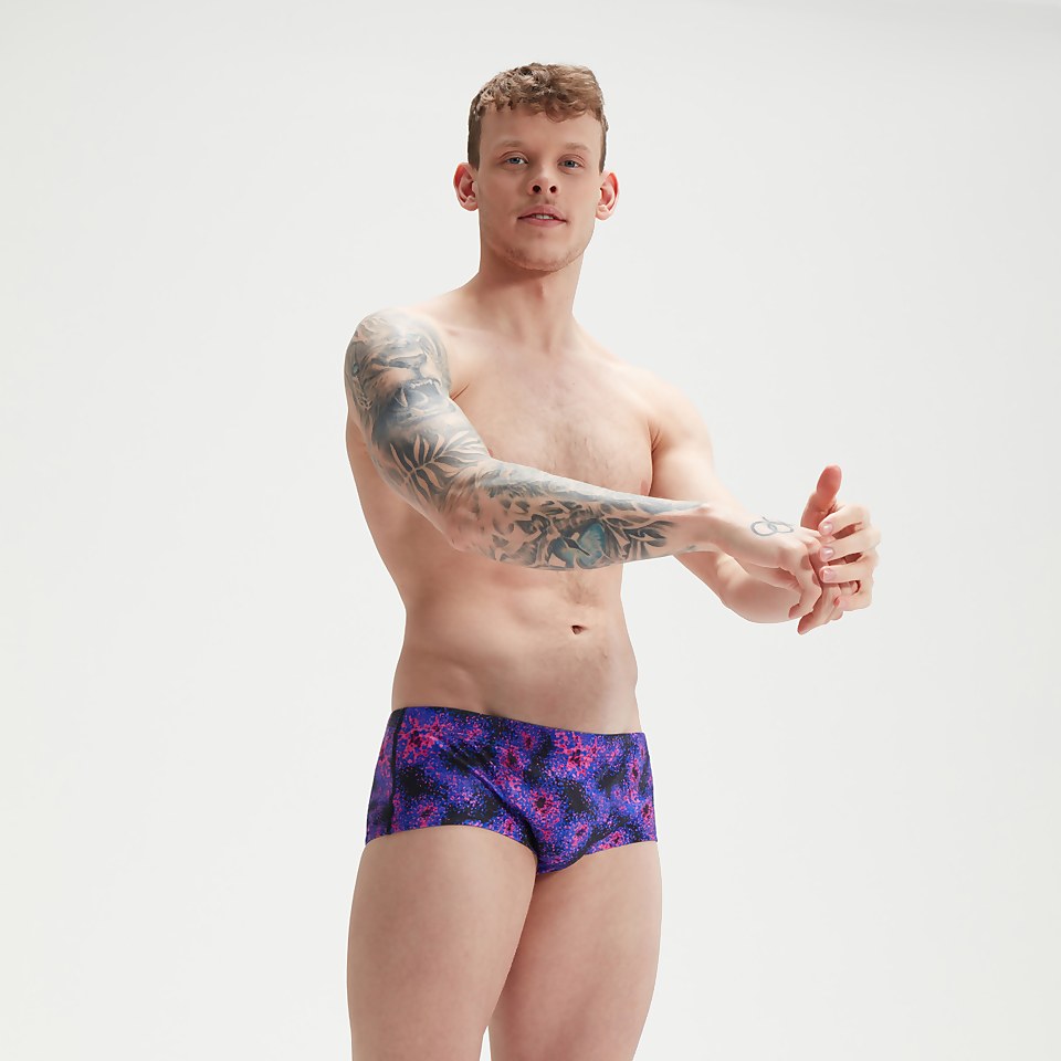Club Training All-Over-Badehose 13,5 cm für Herren Schwarz/Blau