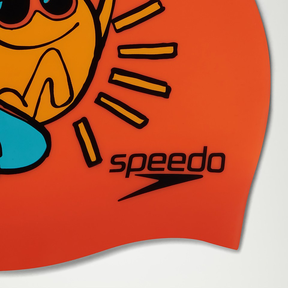 Junior Printed Silicone Cap Orange