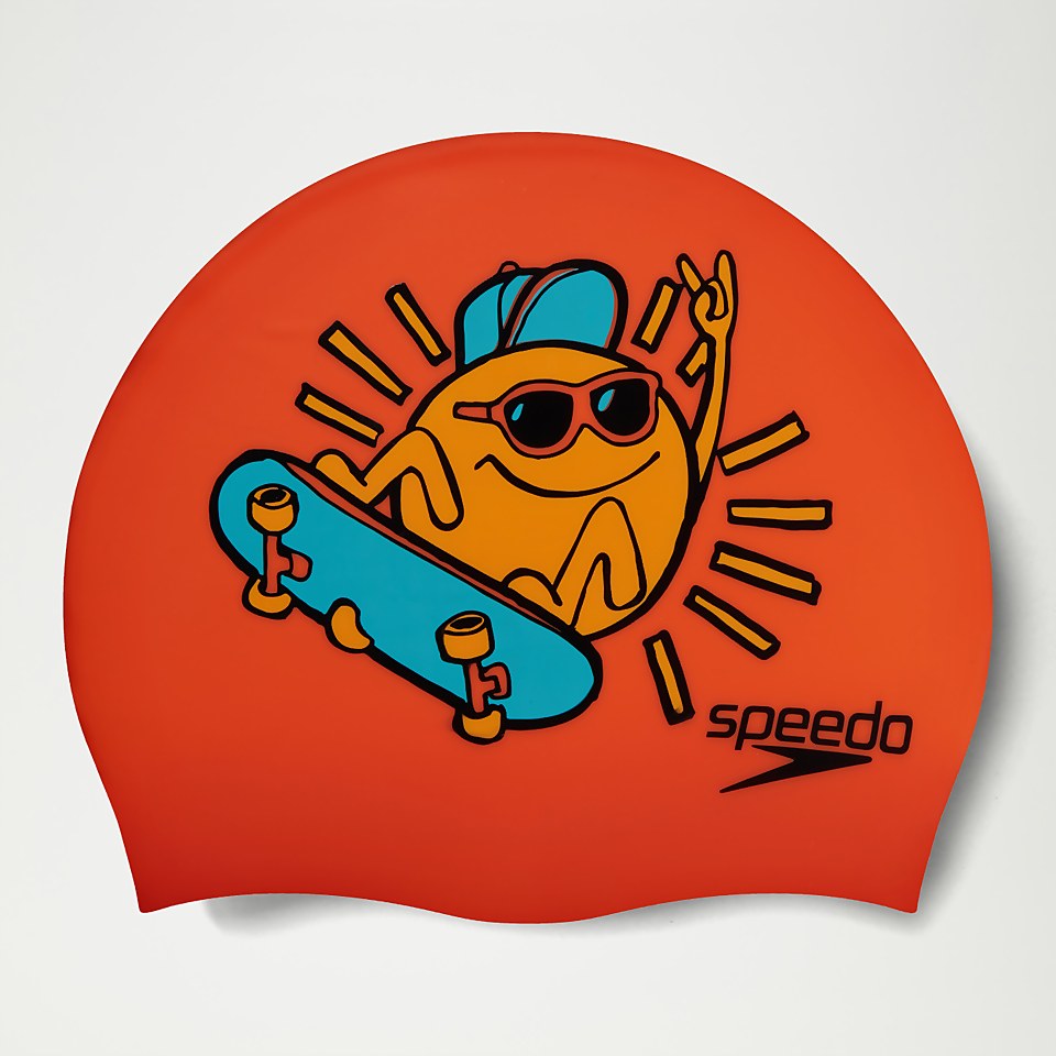 Junior Printed Silicone Cap Orange