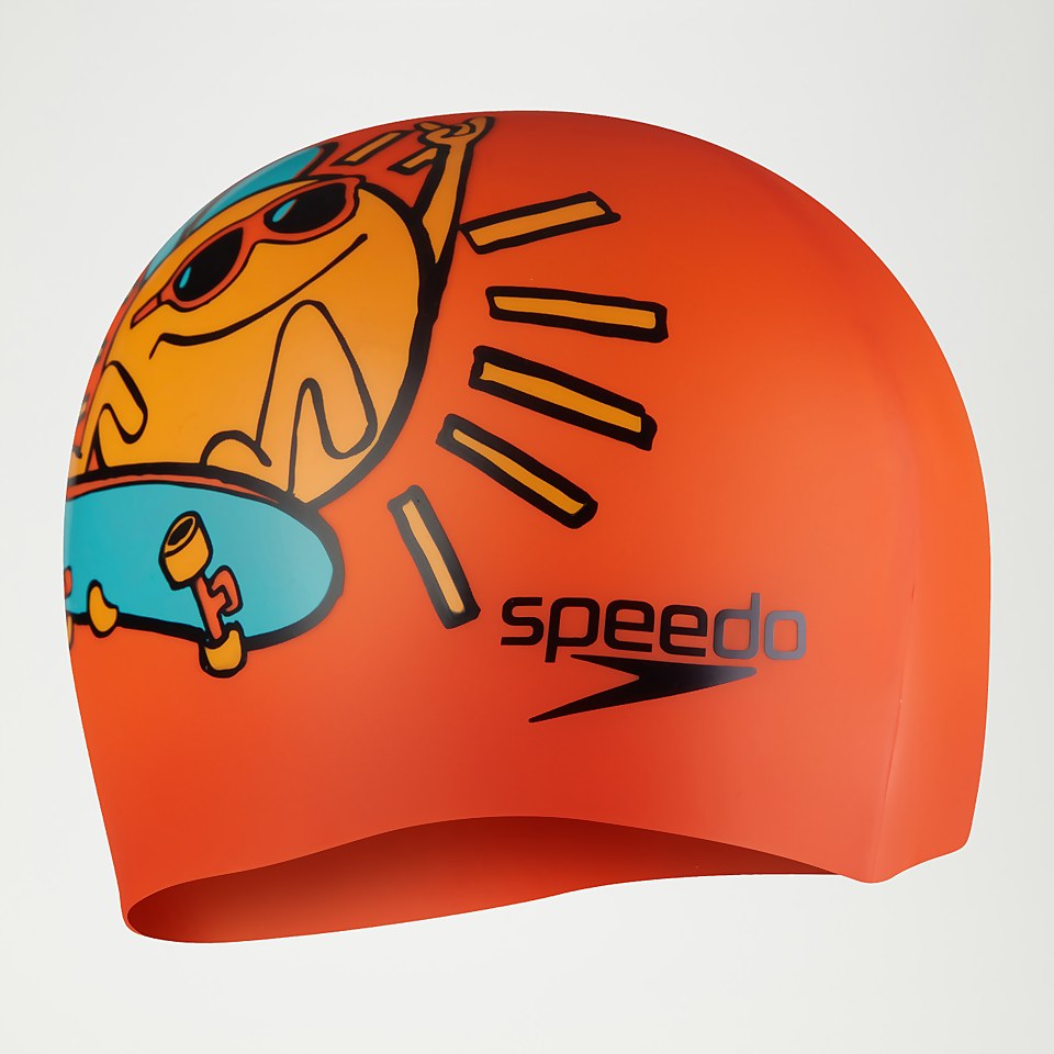 Junior Printed Silicone Cap Orange